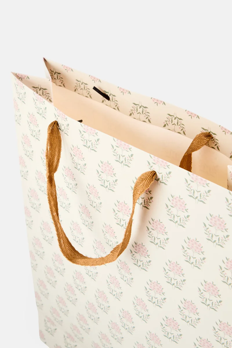Muy Mucho Floral Print Gift Paper Bag, Multicolor